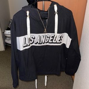Los Angeles women’s 3 quarter zip up hoodie